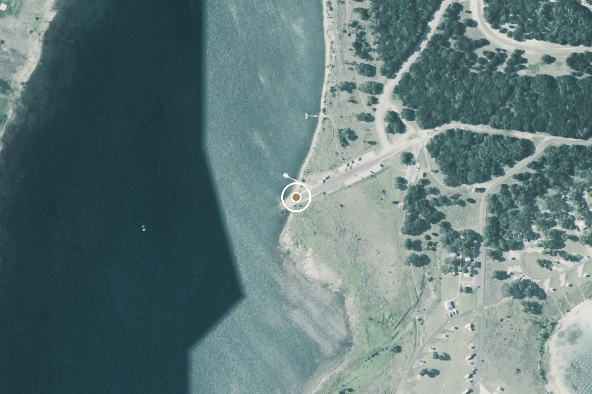 Aerial view of Potter's Creek Park Boat Ramp