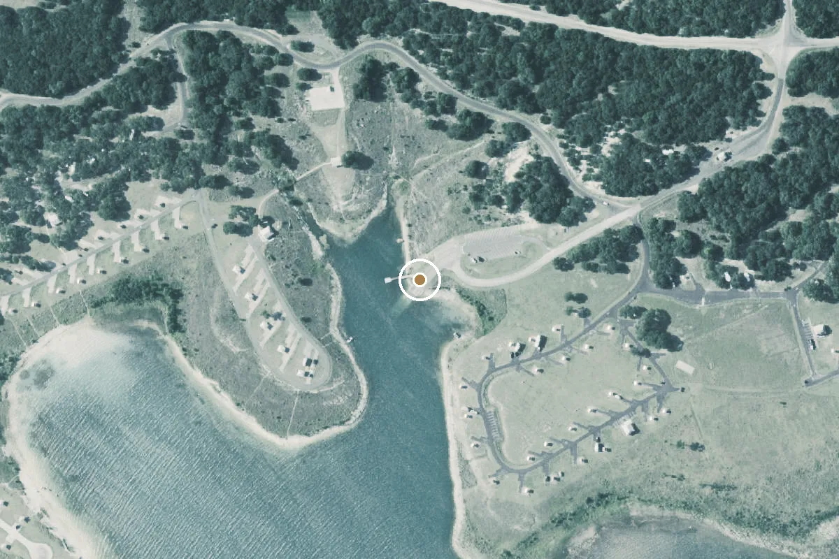 Aerial view of Potter's Creek Park Boat Ramp