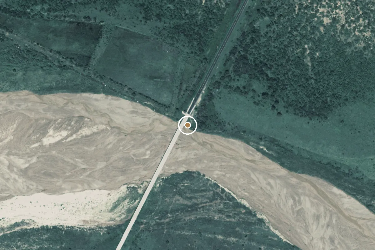 Aerial view of Prairie Dog Town Fork of the Red River Boat Ramp