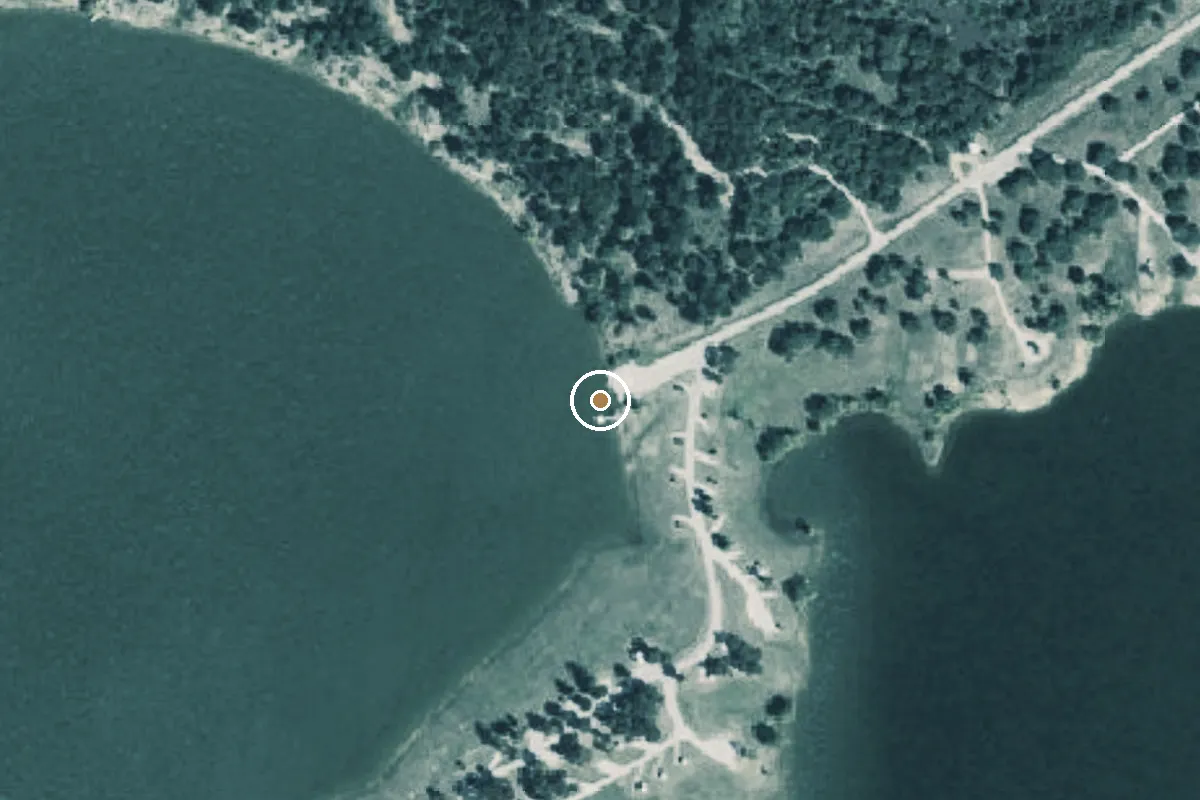 Aerial view of Promontory Park Boat Ramp