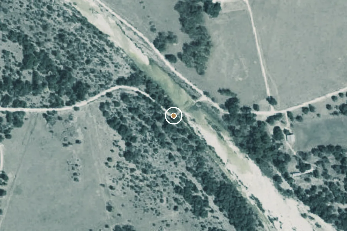 Aerial view of Pulliam Creek Boat Ramp