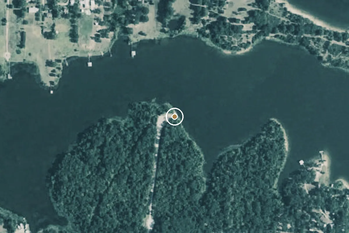 Aerial view of Rains County 3370 Public Ramp Boat Ramp