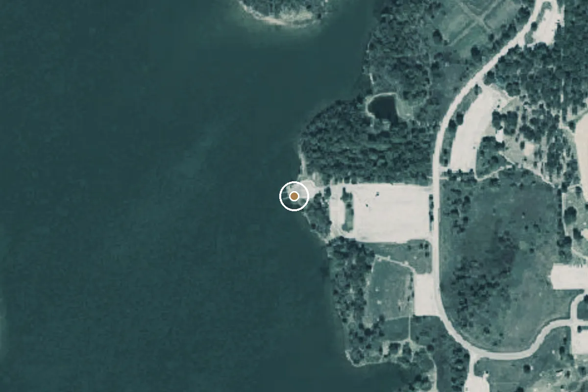 Aerial view of Ray Roberts Lake State Park - Johnson Branch Boat Ramp