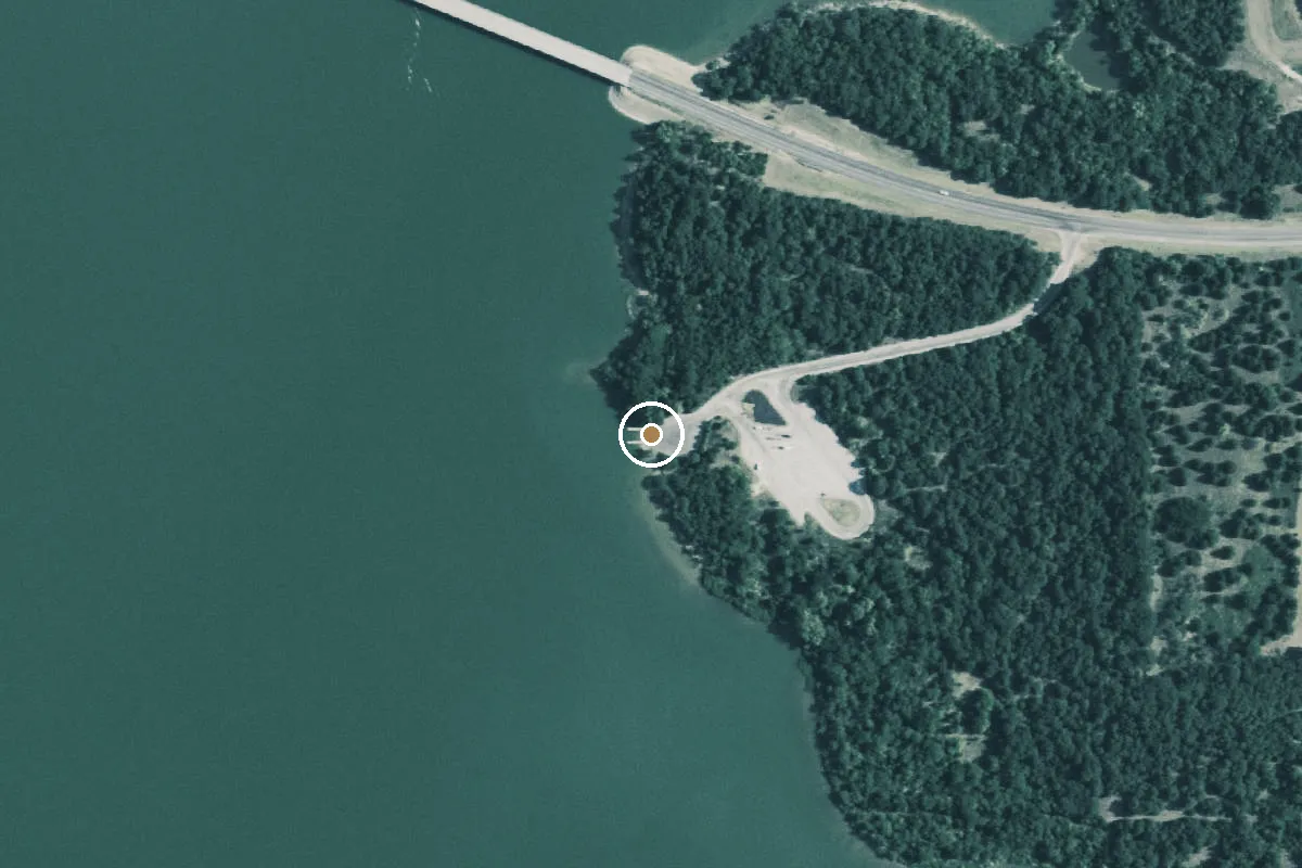 Aerial view of Ray Roberts Lake State Park - Pecan Creek Unit Boat Ramp