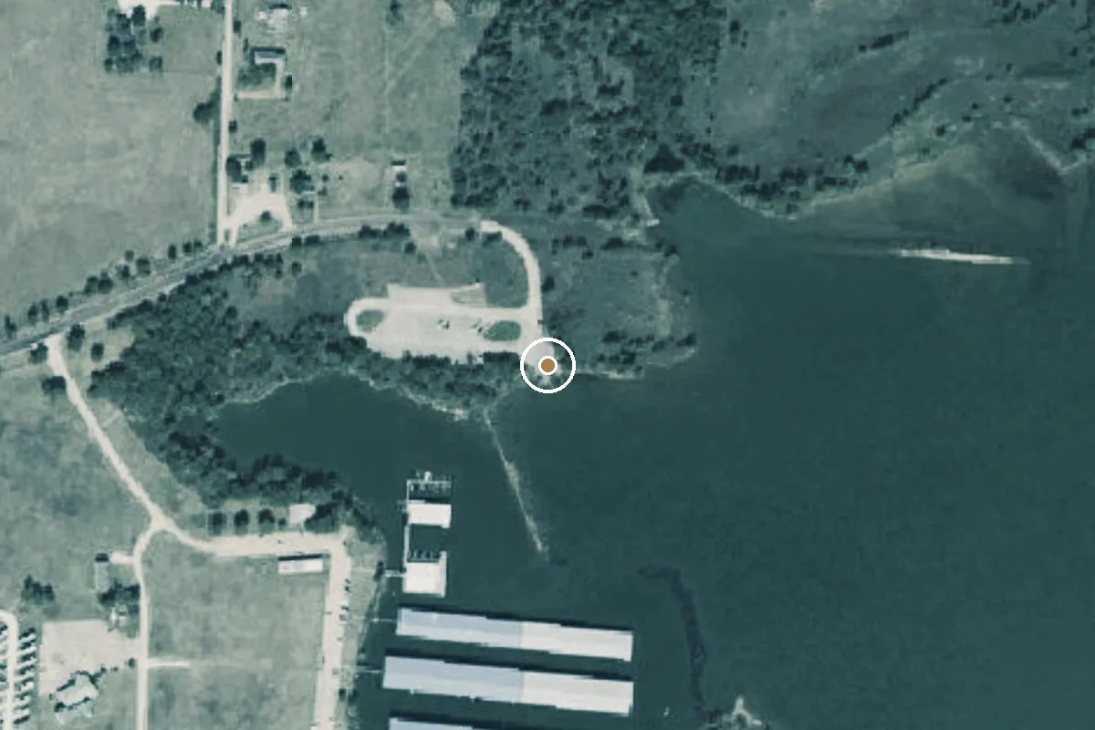 Aerial view of Ray Roberts Lake State Park - Sanger Unit Boat Ramp