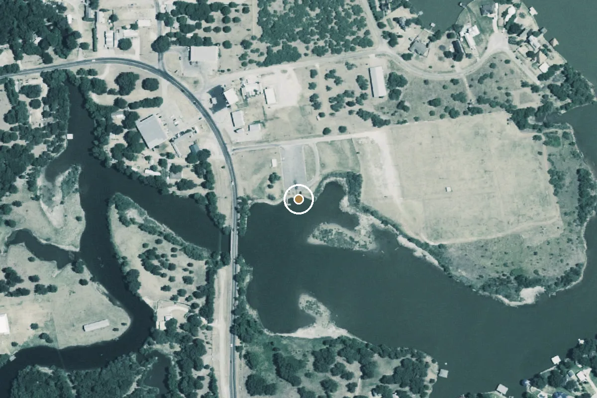 Aerial view of Rebecca Creek Cypress Cove Boat Ramp Boat Ramp