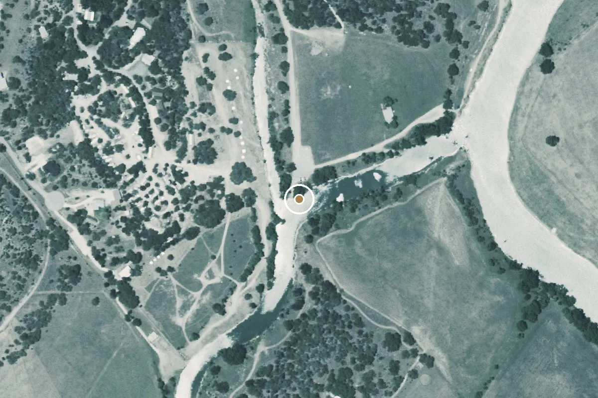 Aerial view of Rebecca Creek Cypress Cove Boat Ramp Boat Ramp