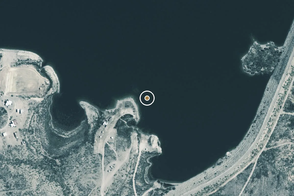 Aerial view of Red Bluff Boat Ramp