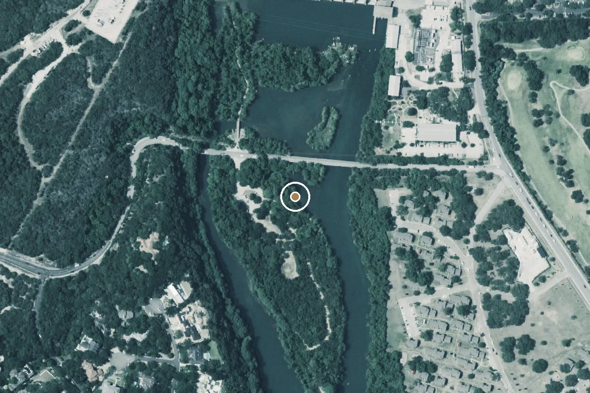 Aerial view of Red Bud Boat Landing Boat Ramp