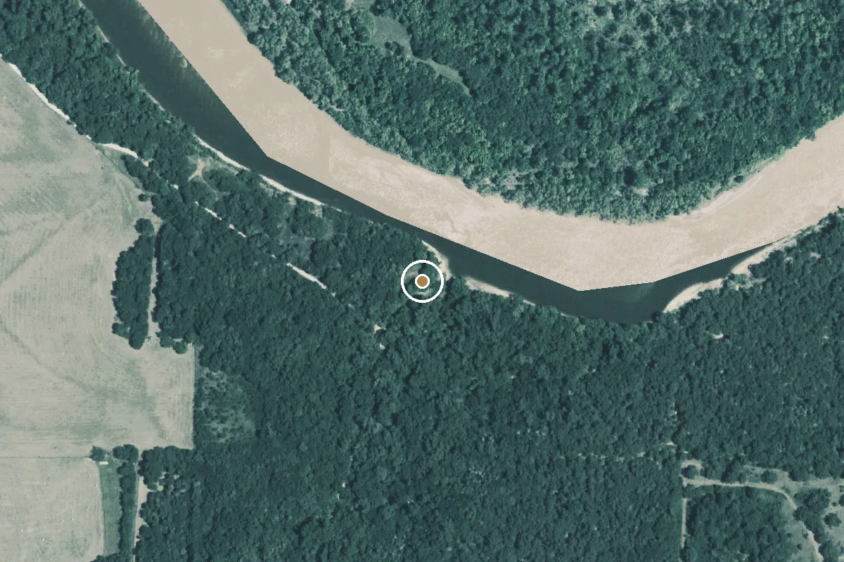 Aerial view of Red River Boat Ramp