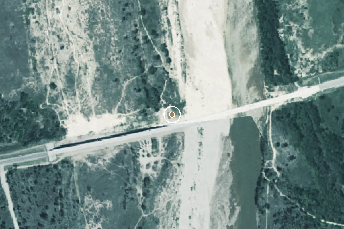 Aerial view of Red River Boat Ramp