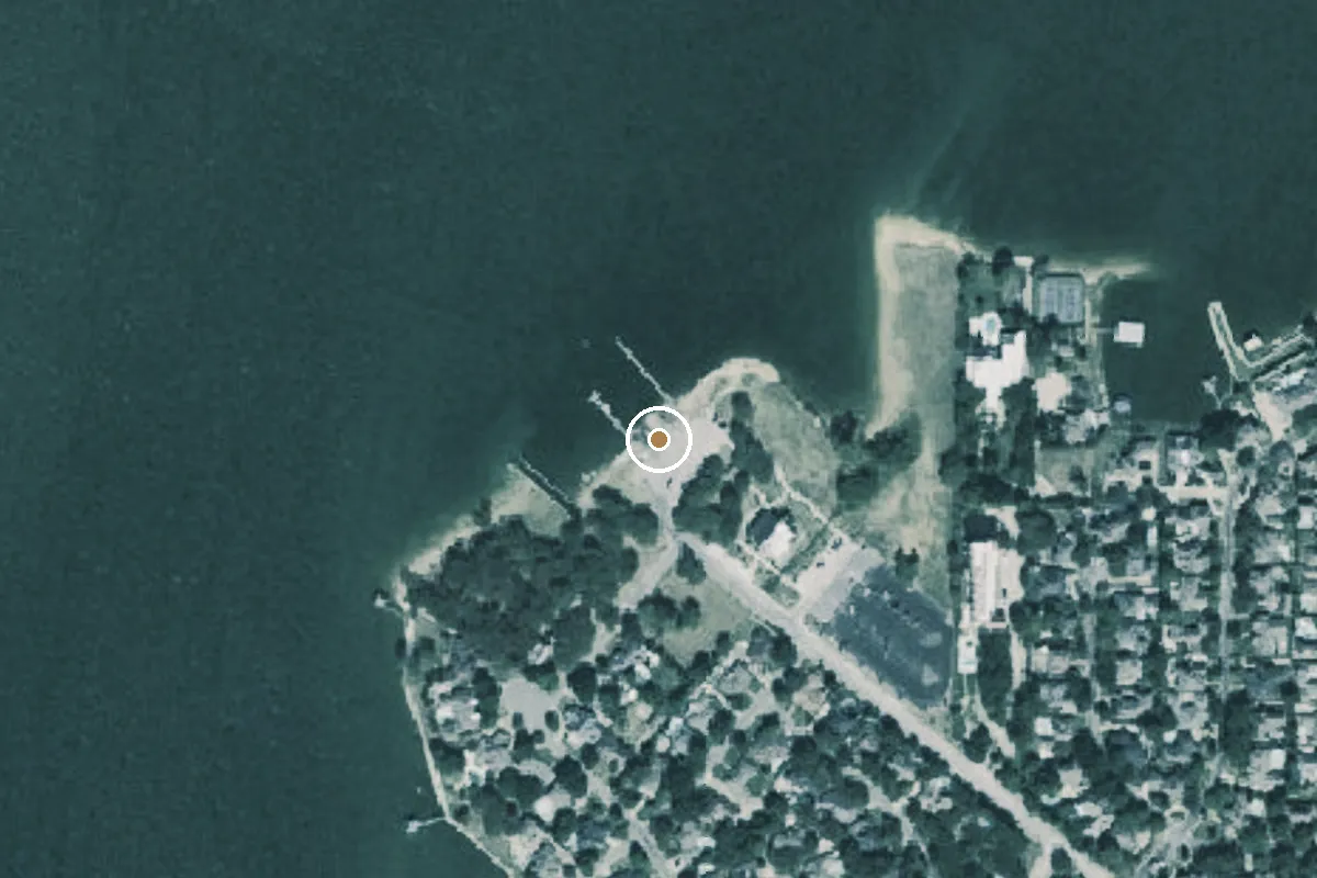 Aerial view of Richard Simpson Park Boat Ramp