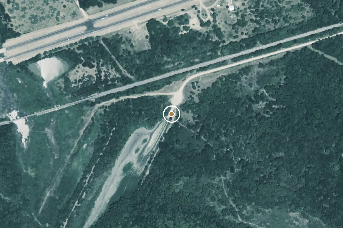 Aerial view of Richland Chambers Reservoir Boat Ramp