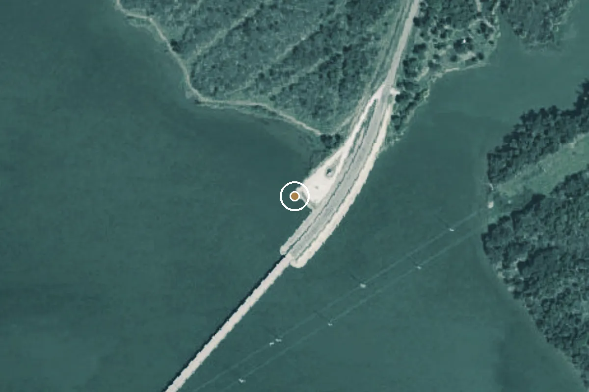 Aerial view of Richland Chambers Reservoir Boat Ramp