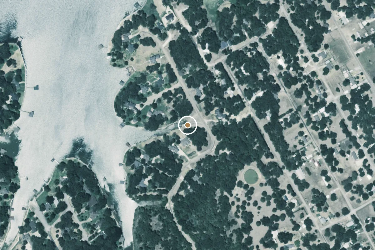 Aerial view of Richland Chambers Reservoir Boat Ramp