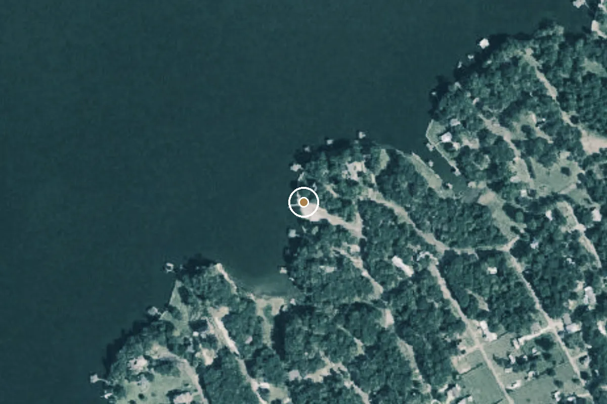 Aerial view of Richland Chambers Reservoir Boat Ramp