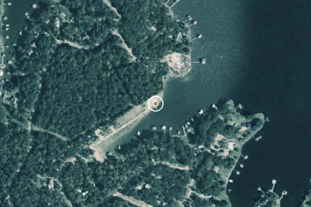 Aerial view of Richland Chambers Reservoir Boat Ramp