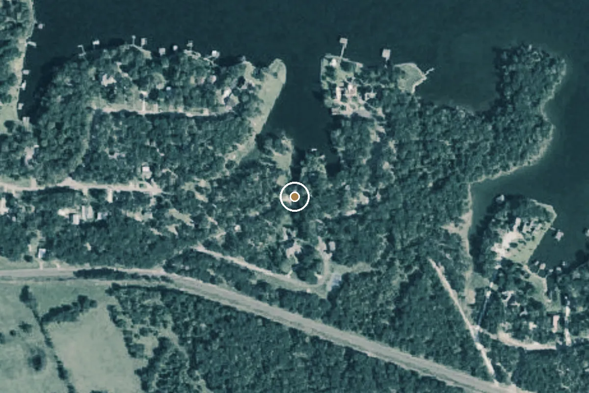 Aerial view of Richland Chambers Reservoir Boat Ramp