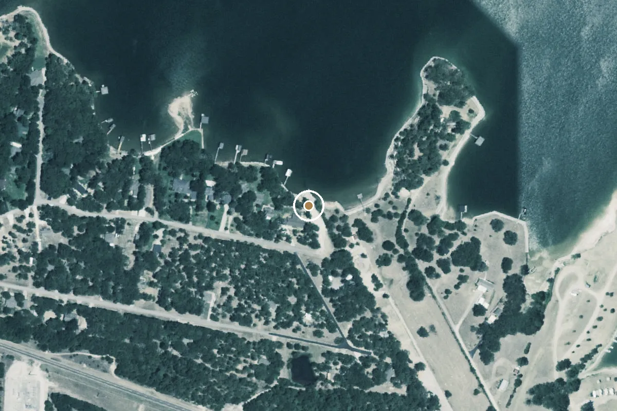 Aerial view of Richland Chambers Reservoir Boat Ramp