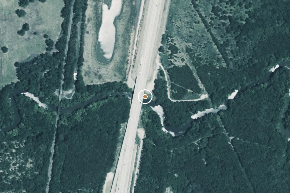 Aerial view of Richland Chambers Reservoir Boat Ramp