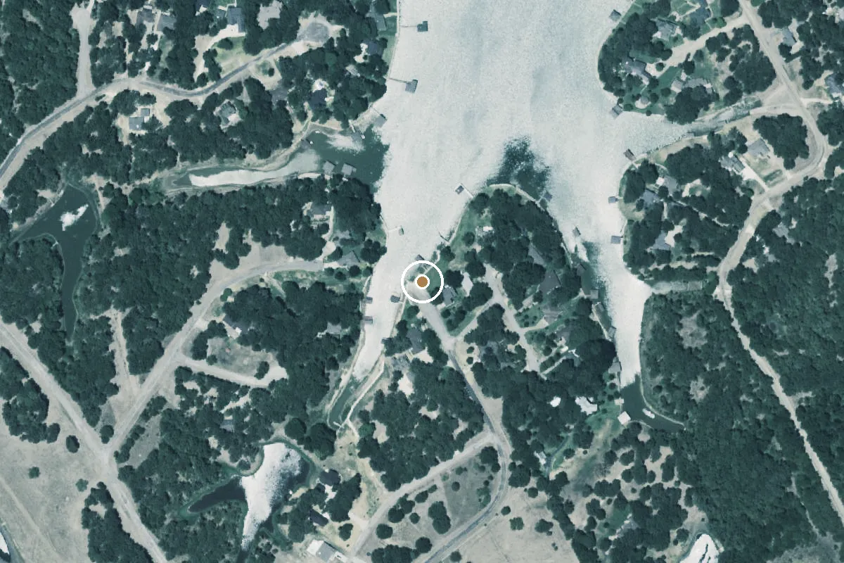 Aerial view of Richland Chambers Reservoir Boat Ramp