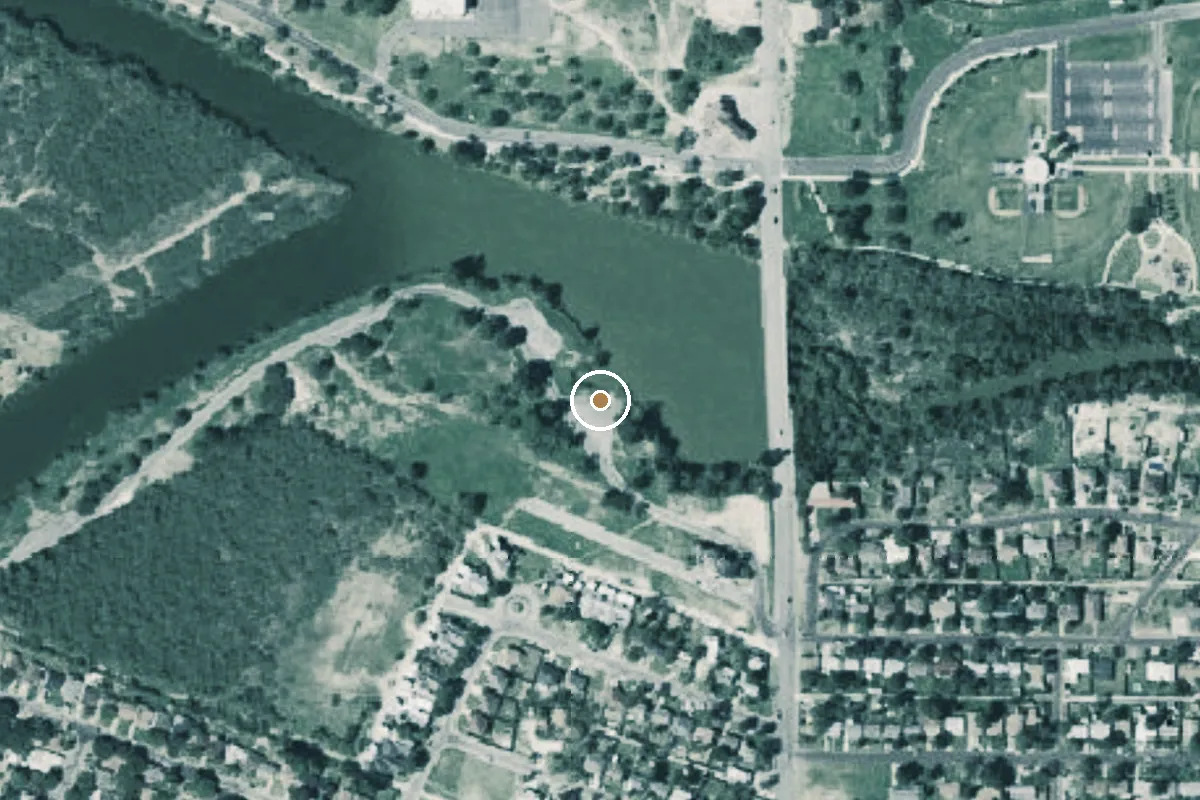 Aerial view of Rio Concho Park Boat Ramp