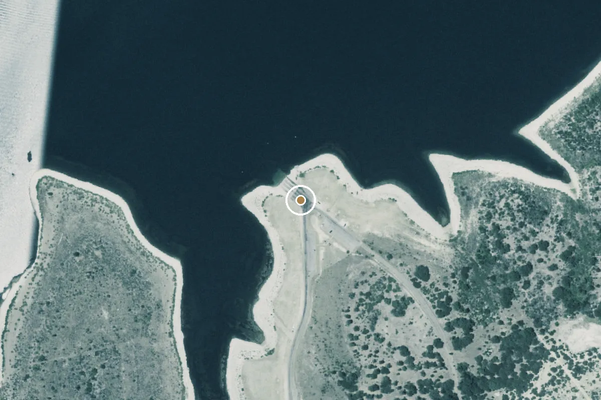 Aerial view of Riversbend Park Boat Ramp