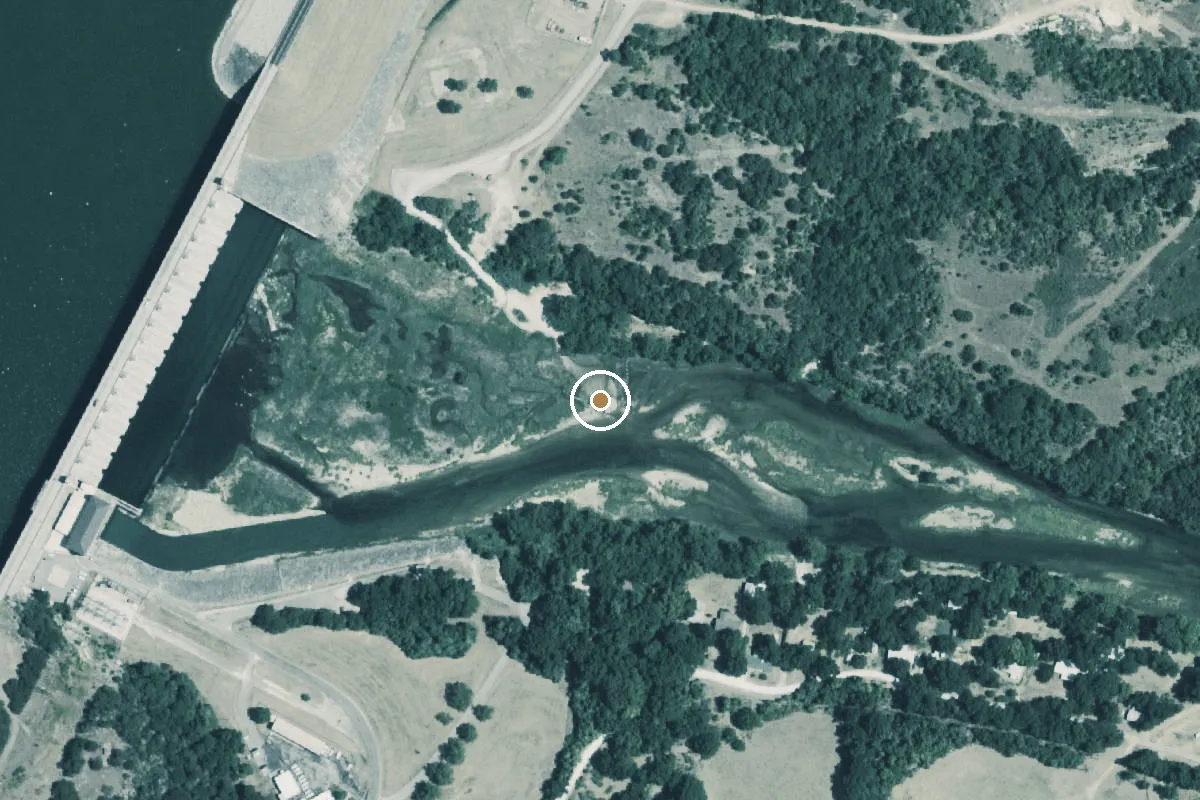 Aerial view of Riverside Park Boat Ramp