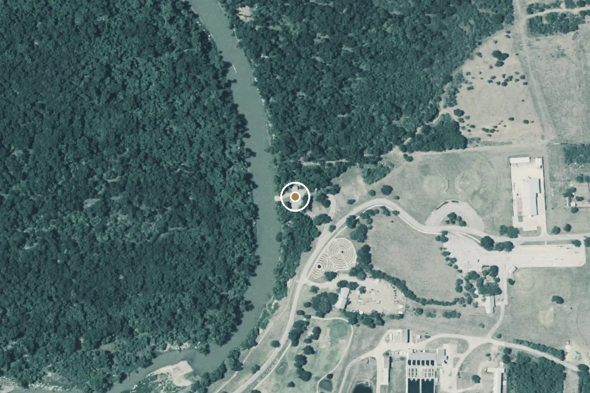 Aerial view of Riverside Park Boat Ramp