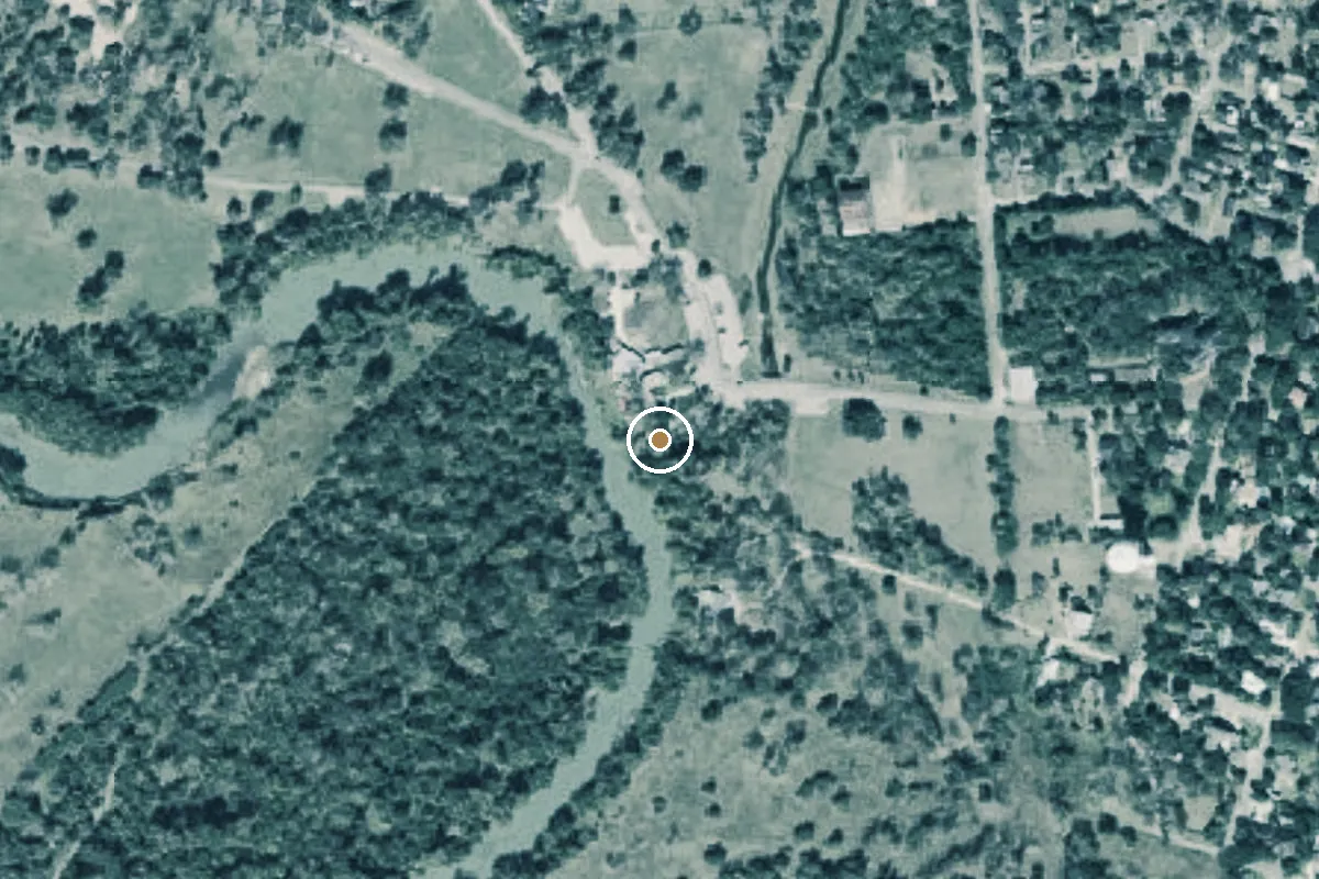 Aerial view of Riverside Park Boat Ramp