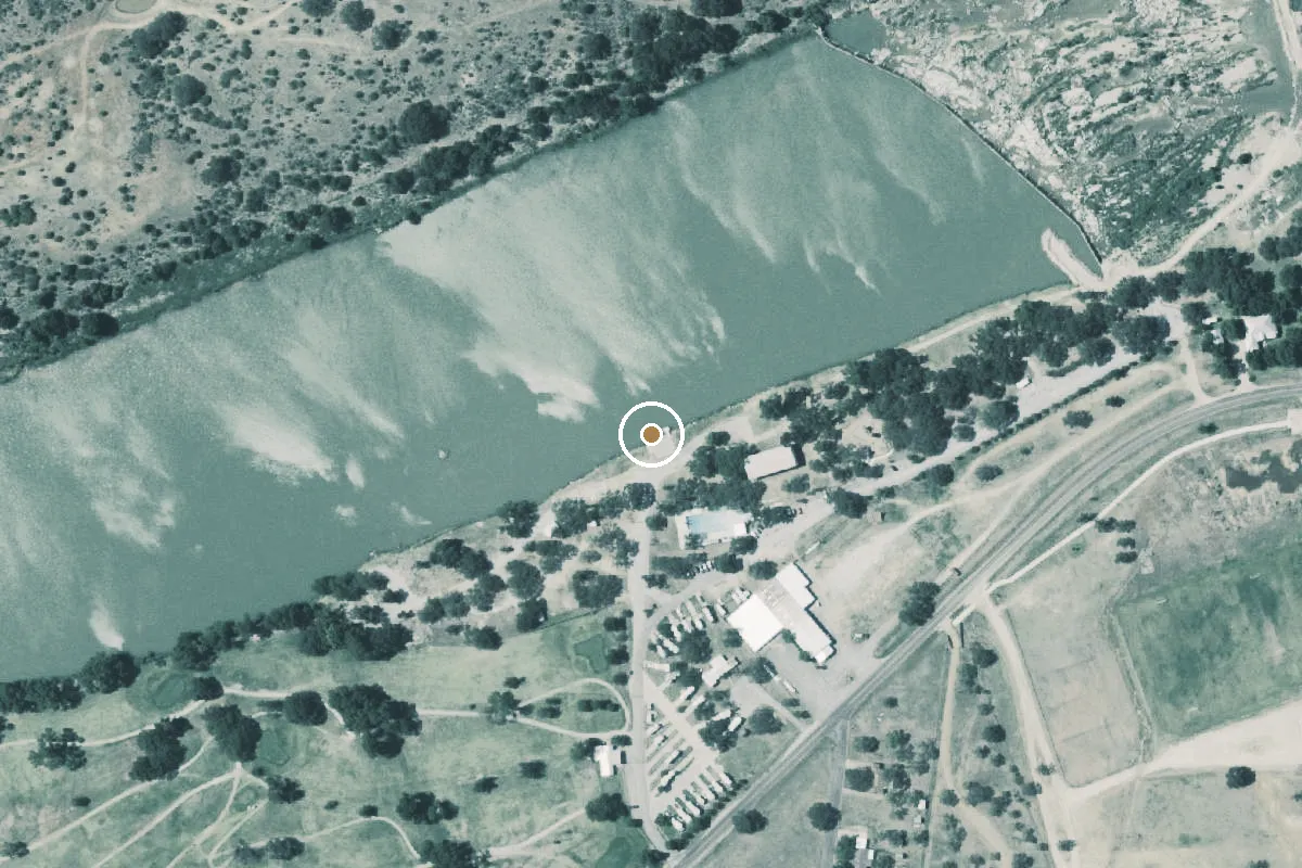 Aerial view of Robinson City Park Boat Ramp