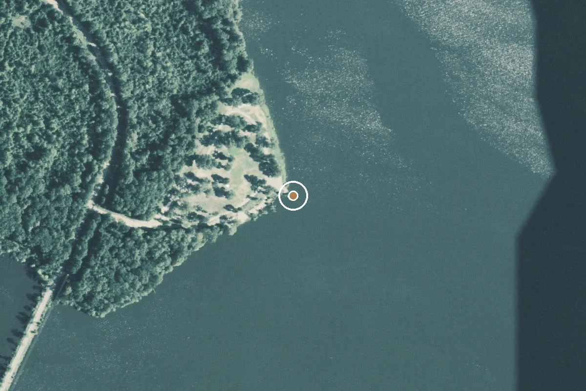 Aerial view of Rosie Jones Park Boat Ramp