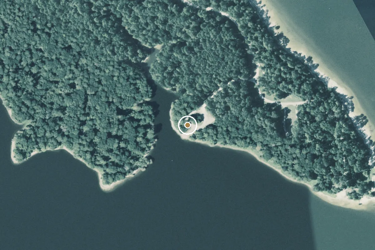 Aerial view of Sabine National Forest Boat Ramp
