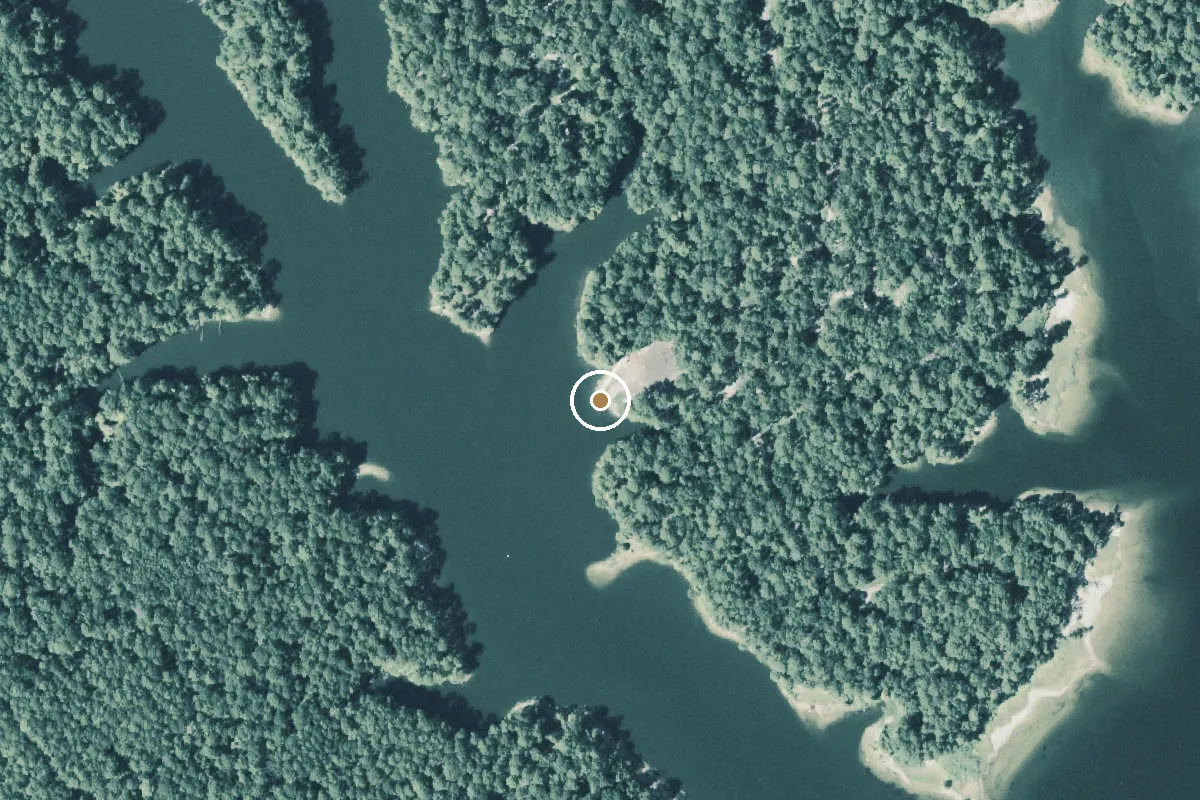 Aerial view of Sabine National Forest Boat Ramp