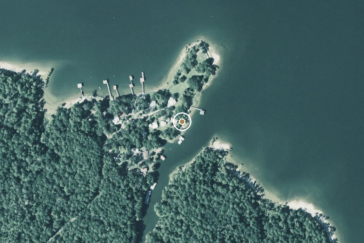 Aerial view of Sabine National Forest Boat Ramp