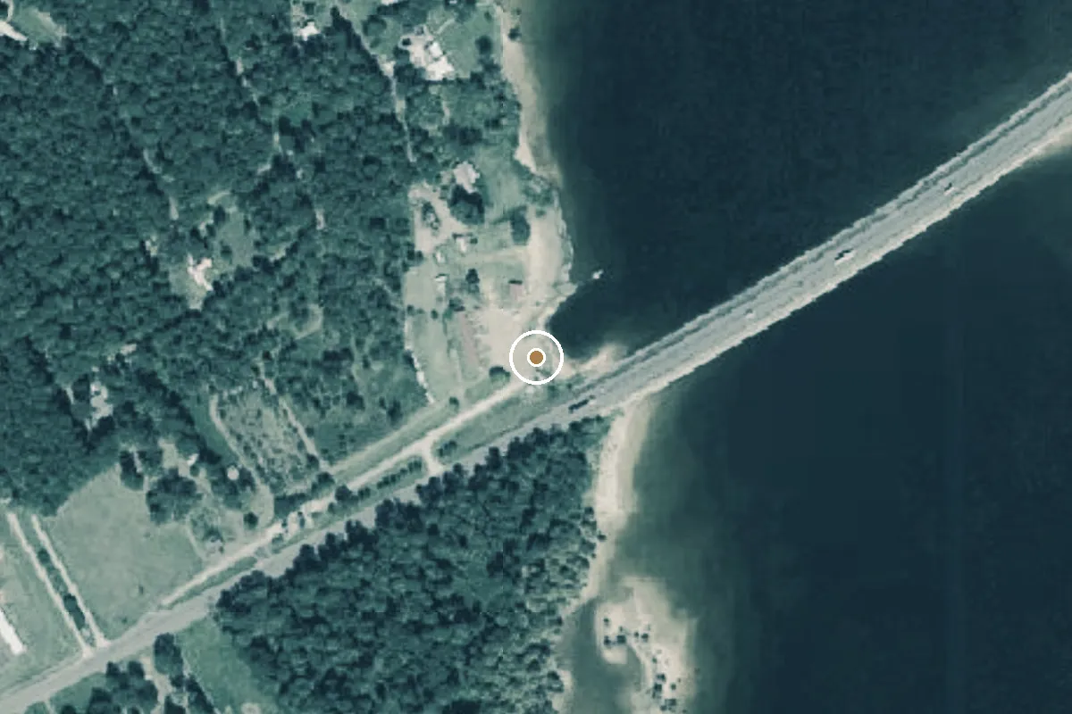 Aerial view of Sabine National Forest Boat Ramp
