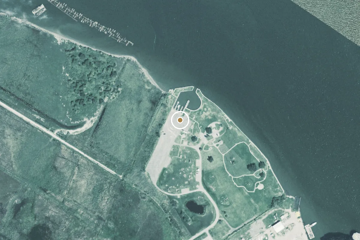 Aerial view of Sabine Pass Boat Ramp