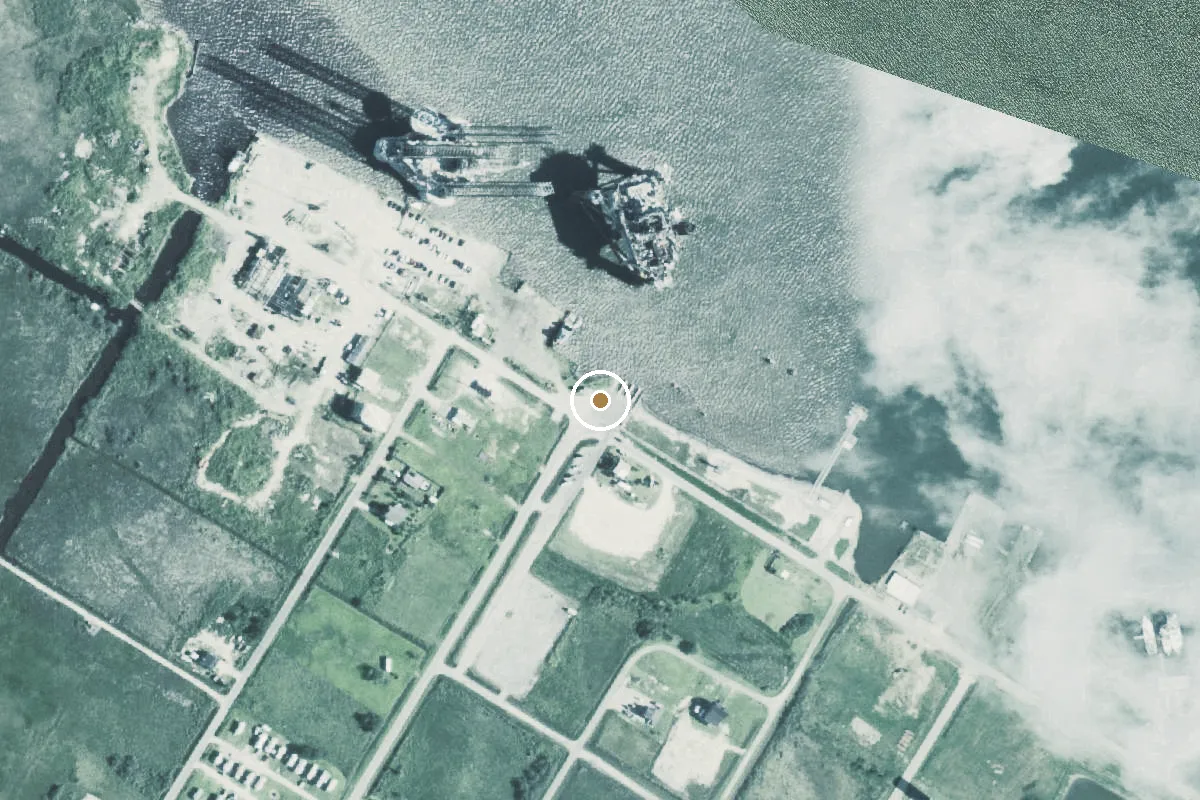 Aerial view of Sabine Pass Boat Ramp
