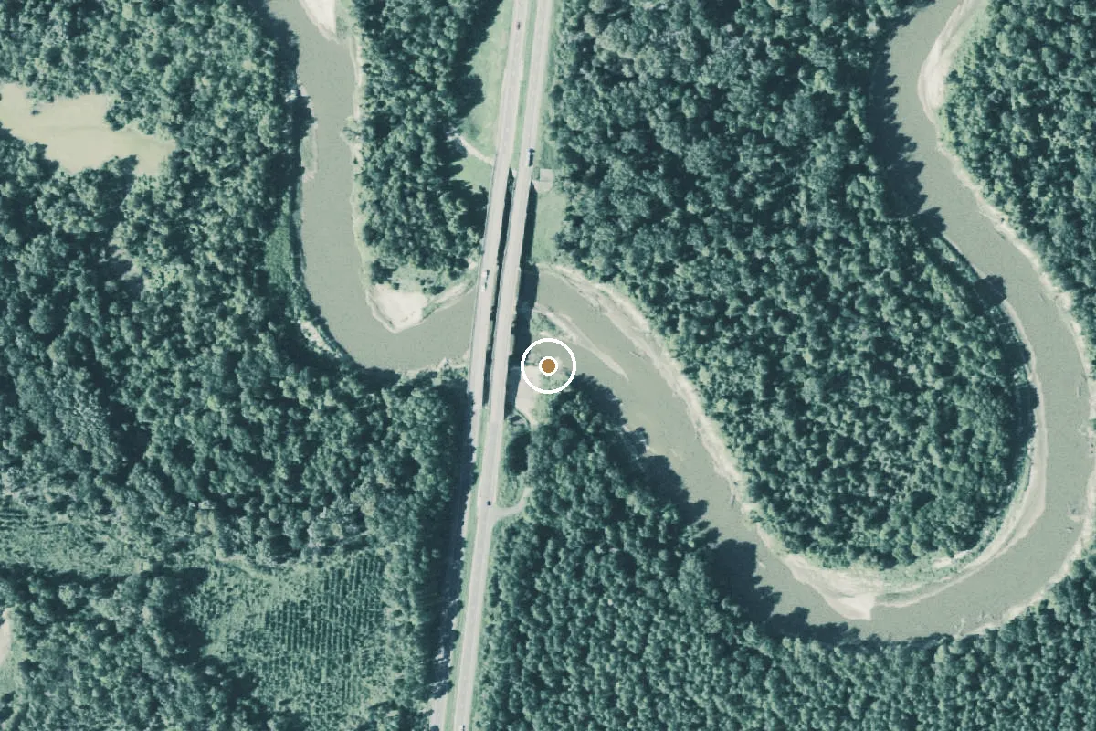 Aerial view of Sabine River Boat Ramp
