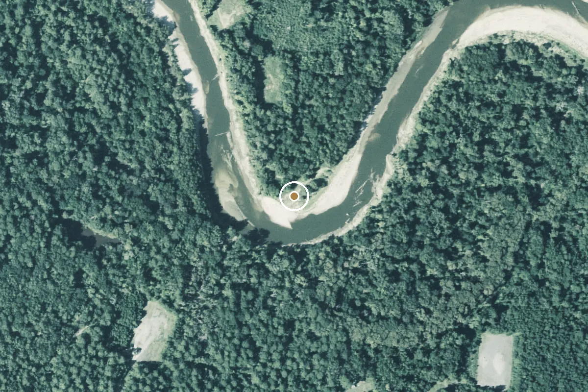 Aerial view of Sabine River Boat Ramp