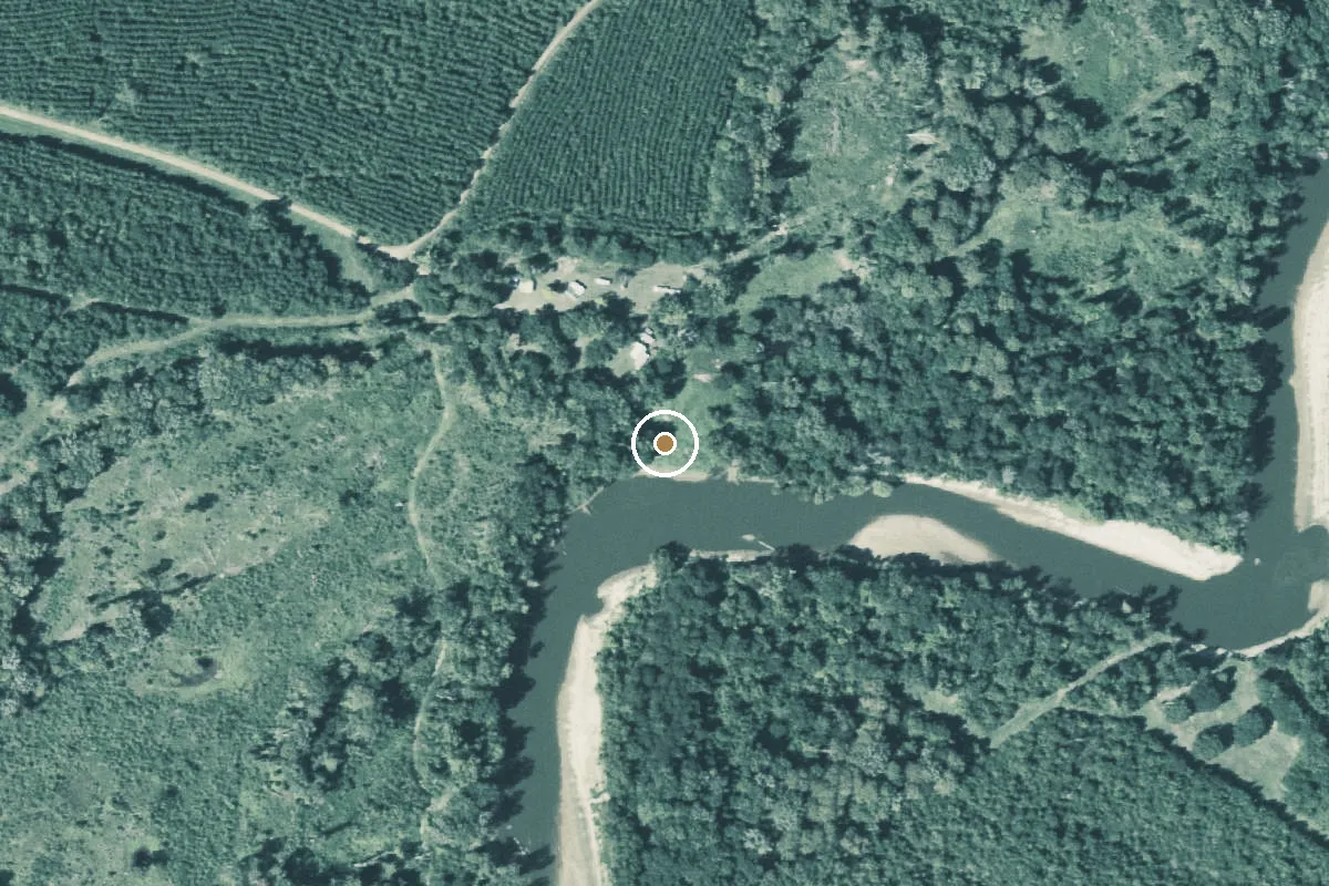 Aerial view of Sabine River Boat Ramp