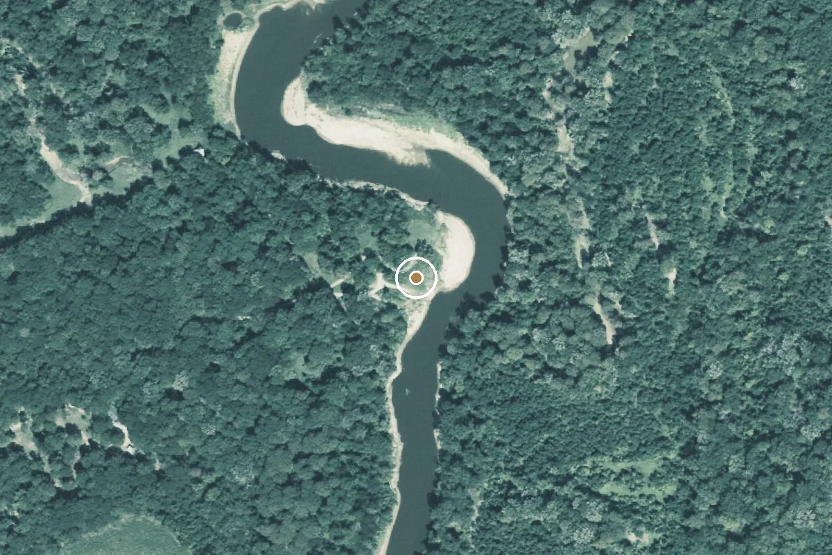 Aerial view of Sabine River Boat Ramp