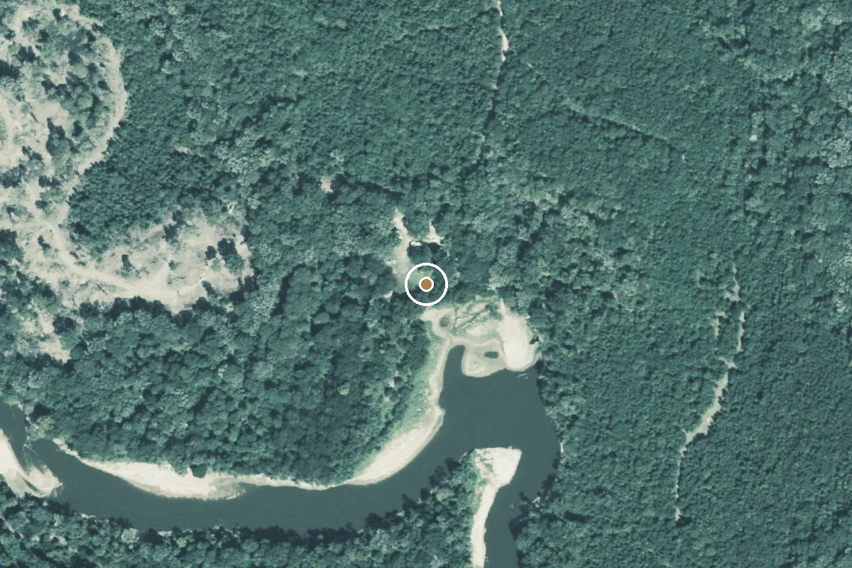 Aerial view of Sabine River Boat Ramp