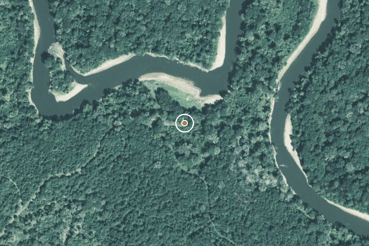 Aerial view of Sabine River Boat Ramp