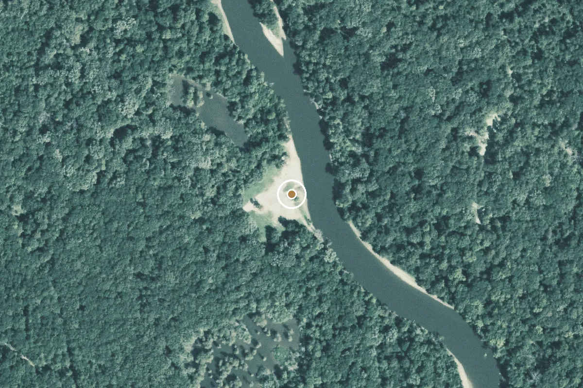 Aerial view of Sabine River Boat Ramp