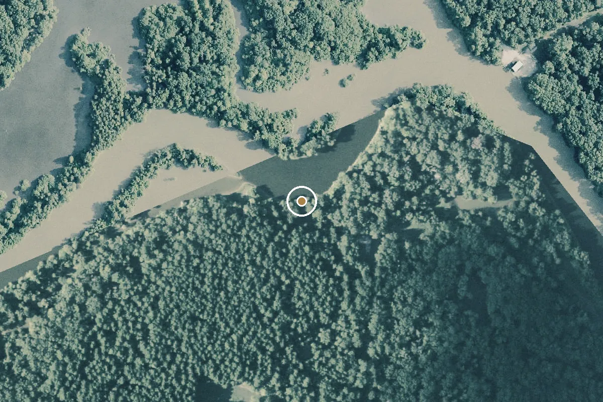Aerial view of Sabine River Boat Ramp