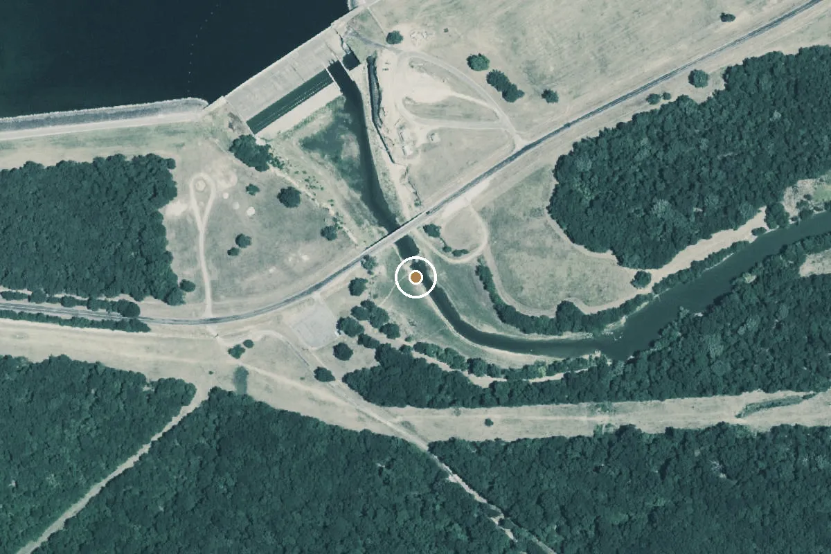 Aerial view of Sabine River Boat Ramp