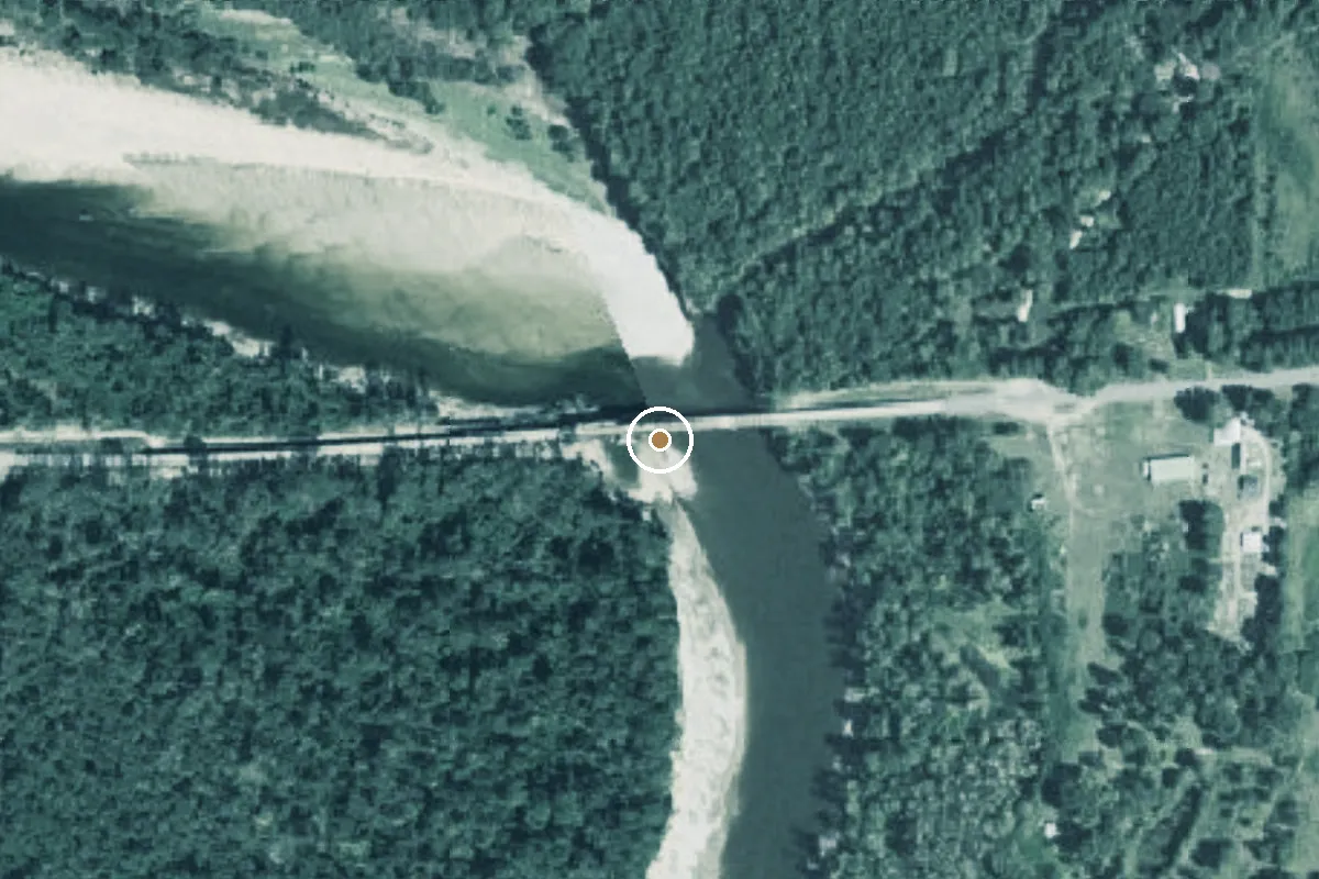 Aerial view of Sabine River Boat Ramp