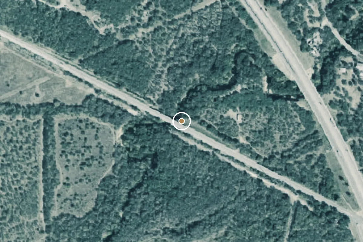 Aerial view of Salado River Boat Ramp