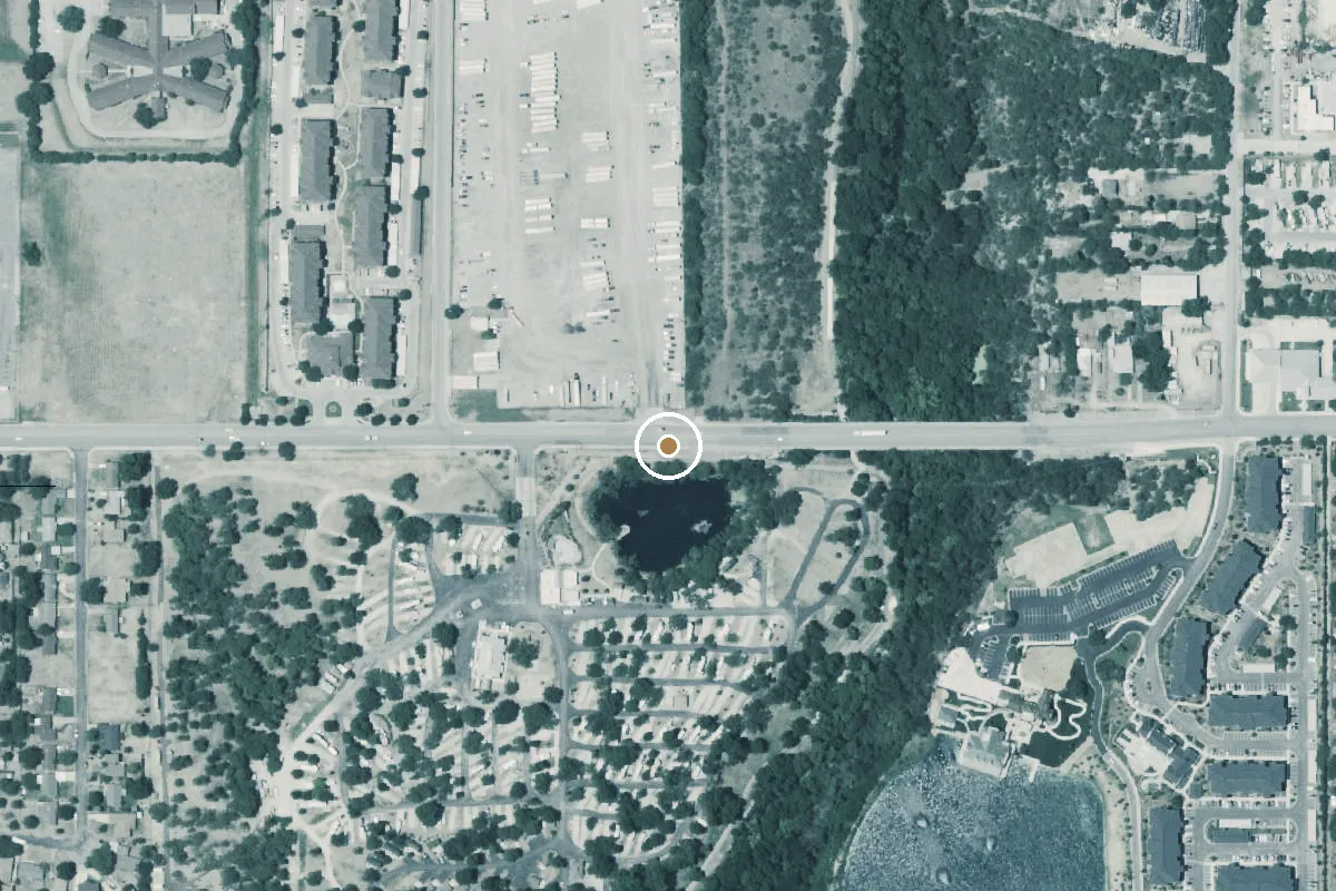 Aerial view of Salado River Boat Ramp